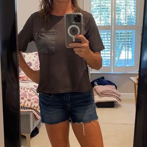 Zara cute dark gray  top